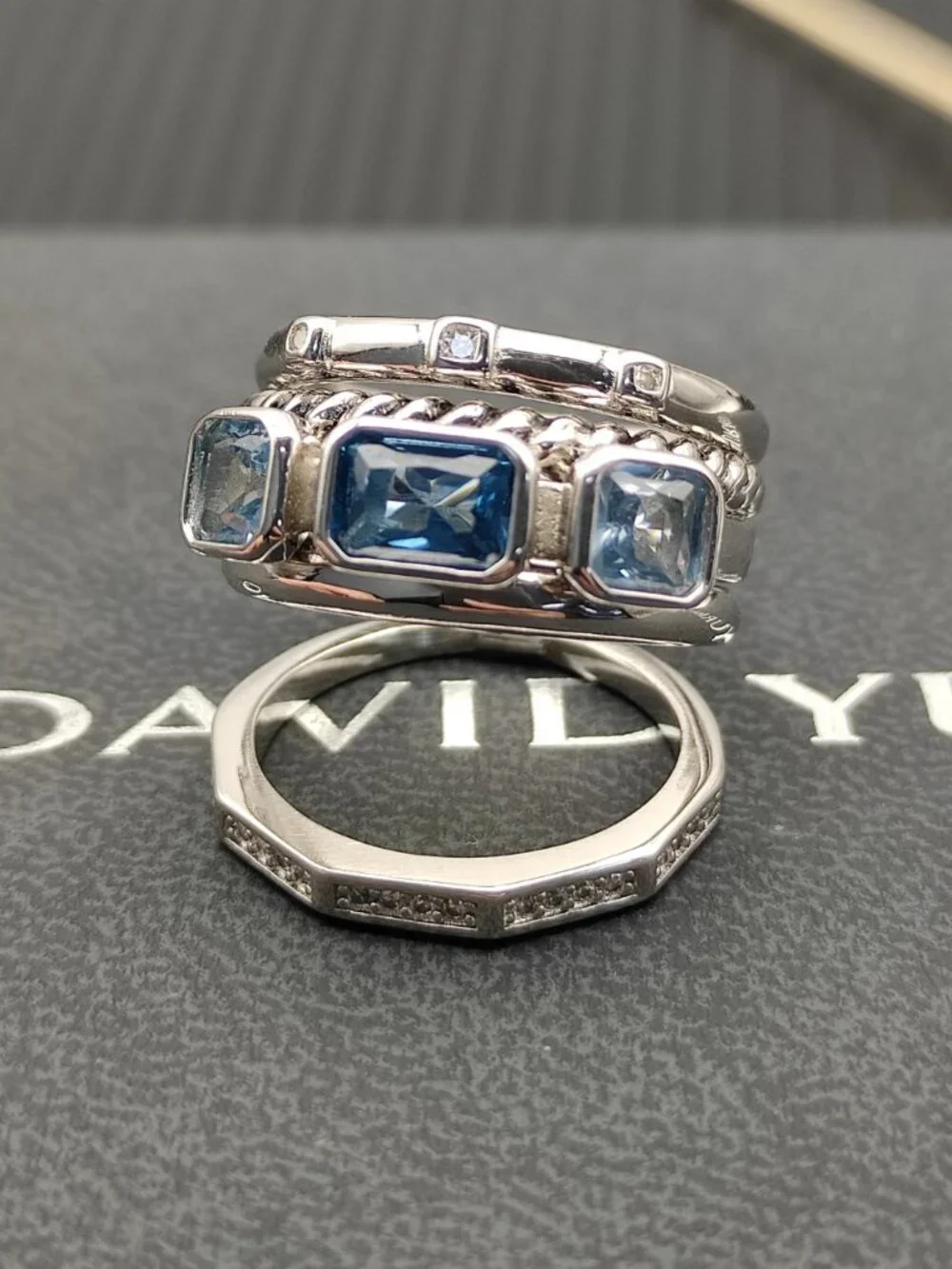 David Yurman five-link ring - Picture 5 of 7